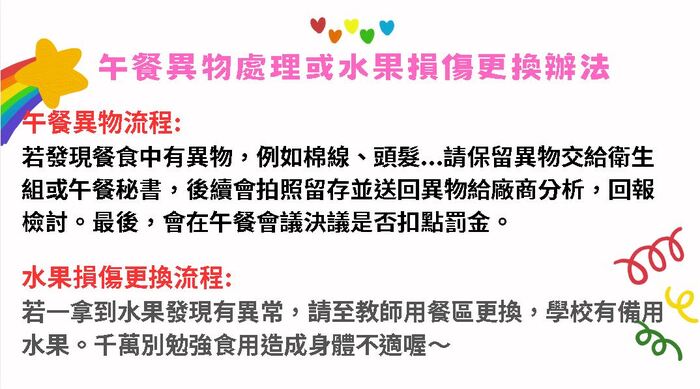 午餐異物處理圖片