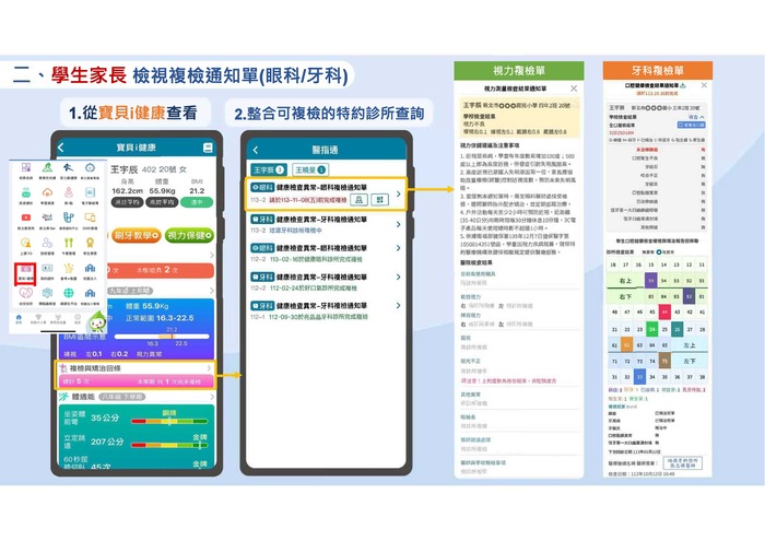 本市114學年度起新推出「眼科及牙科複檢單數位化功能模組」圖片