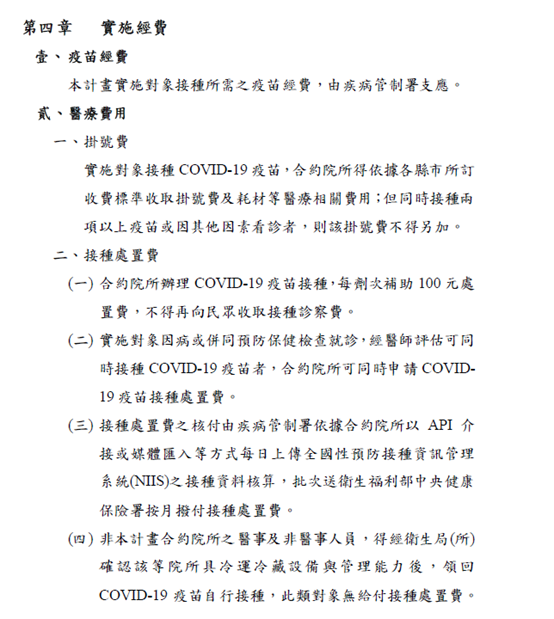 14-115年度COVID-19疫苗 接種計畫 ，請自行自診所施打圖片