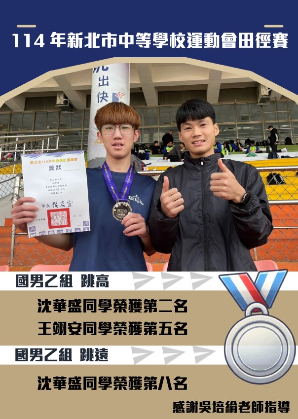 連結到114年新北市中等學校運動會田徑